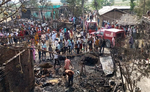 मुजफ्फरपुर में देखते ही देखते 20 घरों को आग ने किया तबाह, लाखों की संपत्ति जलकर राख